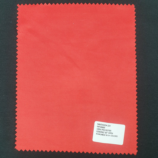 Sandwich Polyester Fabric - 220 GSM